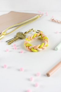 Braided Clay Keychain