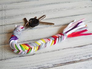 Braided T-Shirt Keychain