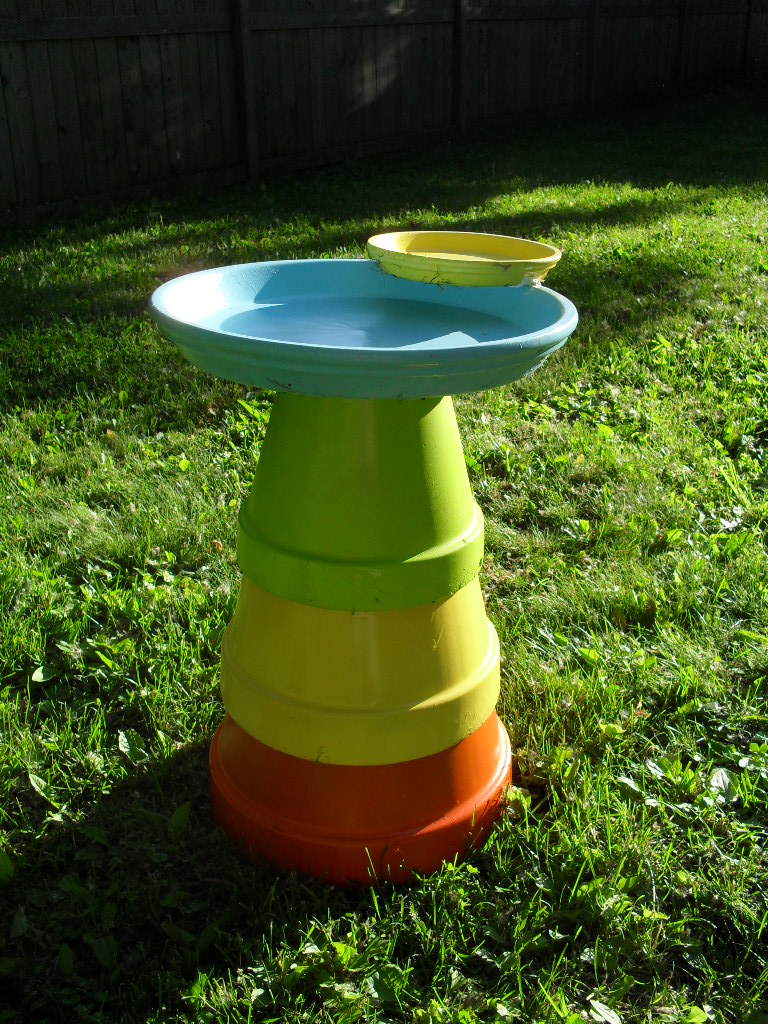 Clay Pot Bird Bath