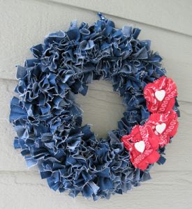 Denim Wreath