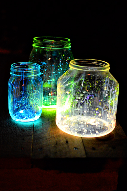 Glow in the Dark Mason Jars