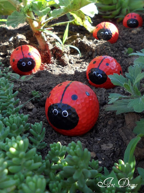 Golf Ball Ladybugs