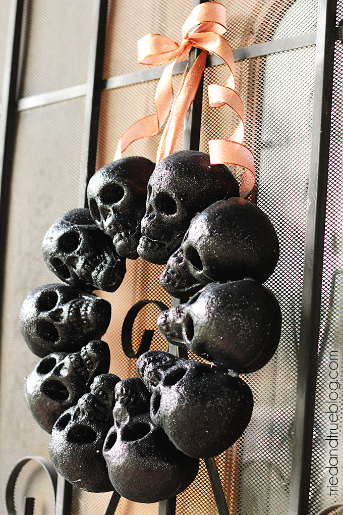 Halloween Skull Wreath