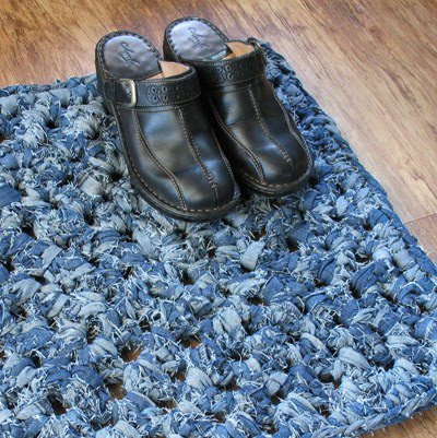 Knotted Denim Rug