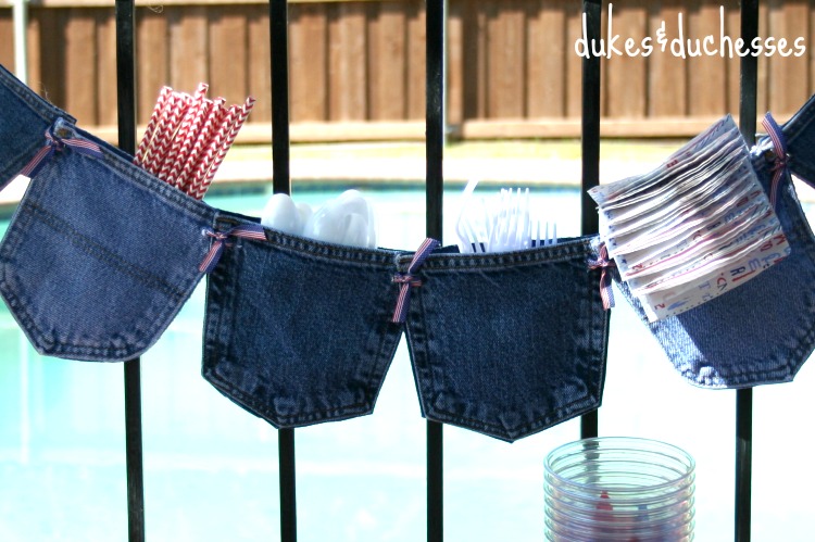 No-Sew Jeans Pocket Garland