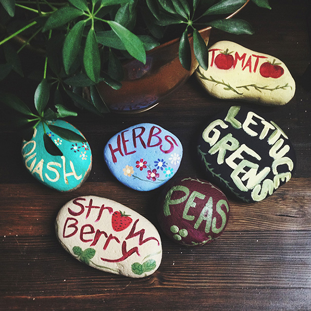 Painted Garden Rocks