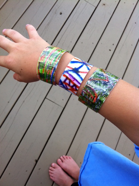 Plastic bottle cuff bracelets