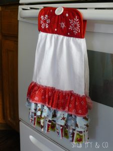 Ruffled Hanging Dish Towel