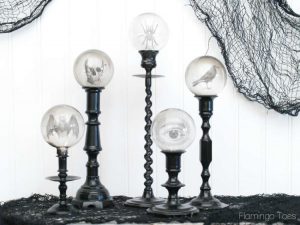 Spooky Crystal Ball Candle Sticks