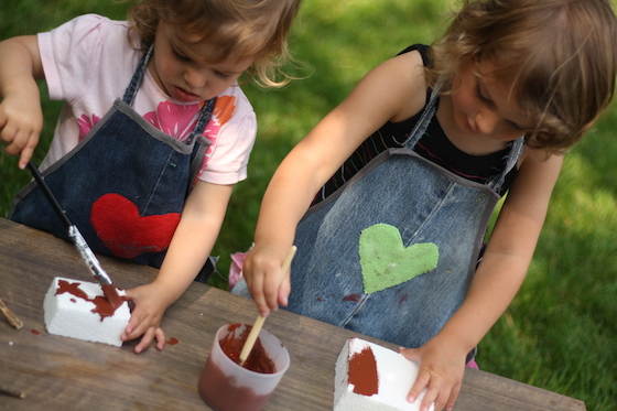 denim craft apron for kids