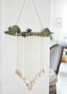 modern seashell door hanging