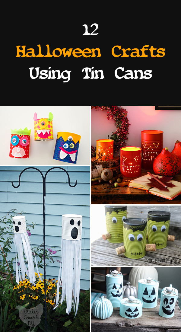 12 Halloween Crafts Using Tin Cans