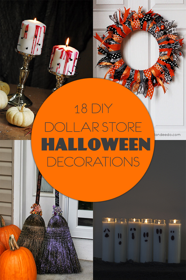 18 DIY Dollar Store Halloween Decorations - Happy DIYing