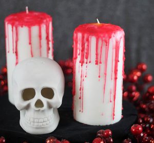 Bloody Halloween Candles