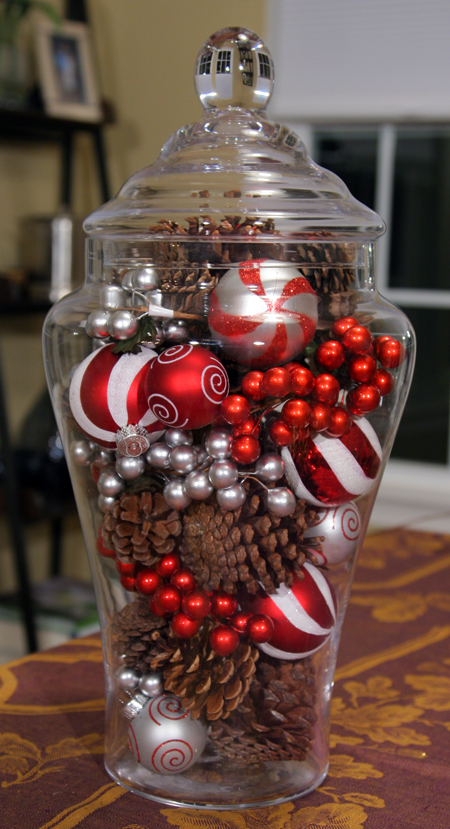 Christmas Centerpiece in a Jar