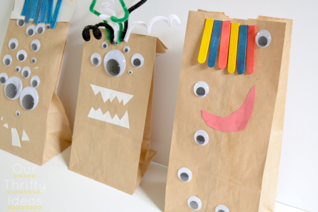 little halloween paper monsters