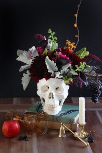 Floral Skull Centerpiece