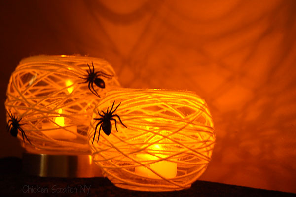 Spiderweb Halloween Candle Holders