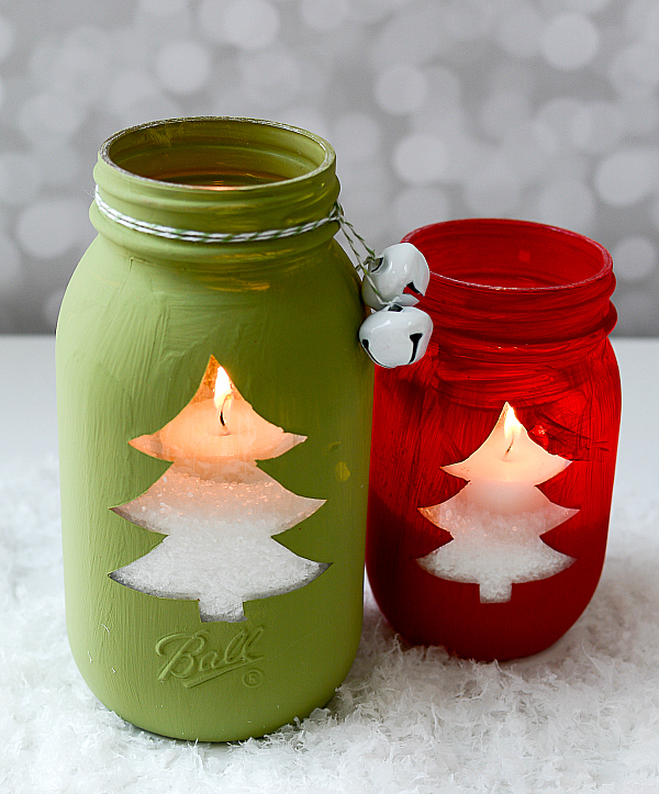 Albero di Natale Mason Jar Votive