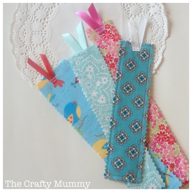 Fabric Scrap Bookmarks