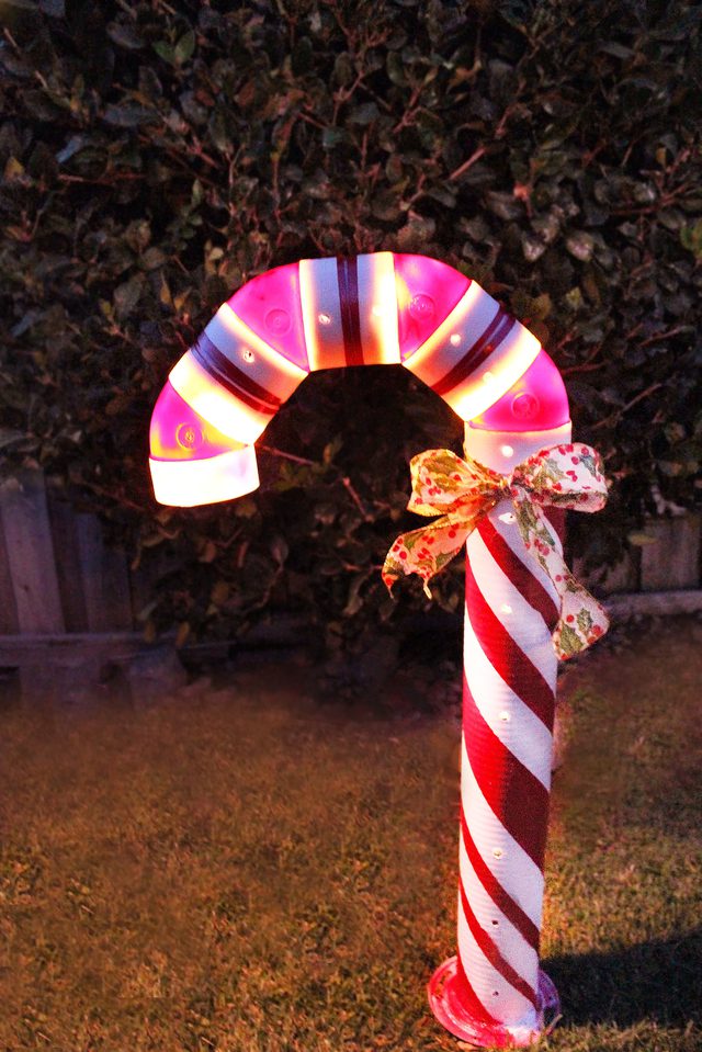 Lighted PVC Candy Cane 