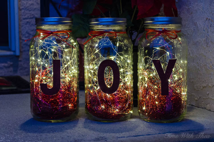 Mason Jar Twinkle Light Luminaries