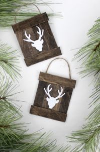 Mini Deer Pallet Ornaments