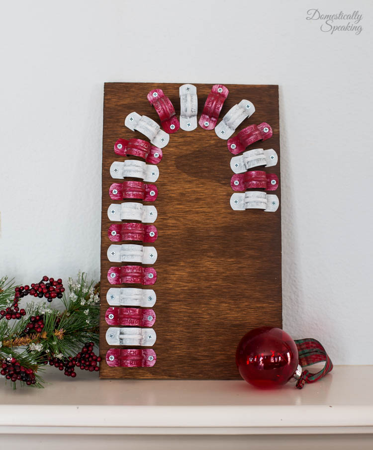Rustic Candy Cane made with Clamps