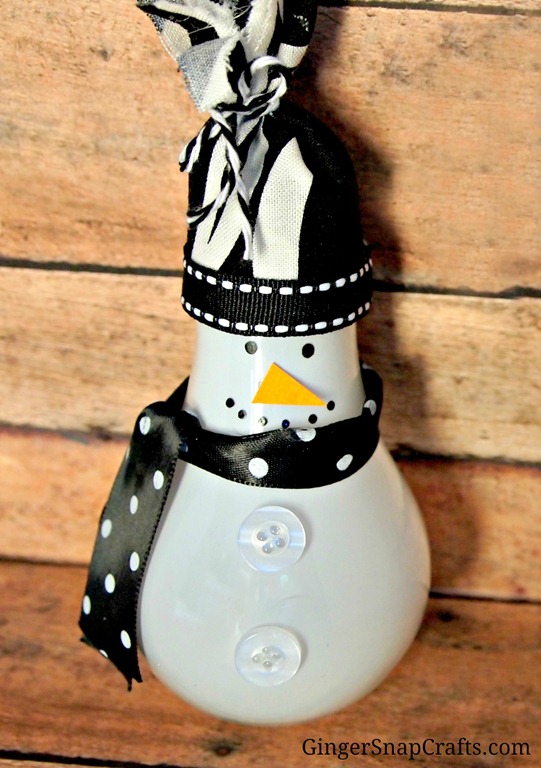 Light Bulb Snowman Ornament