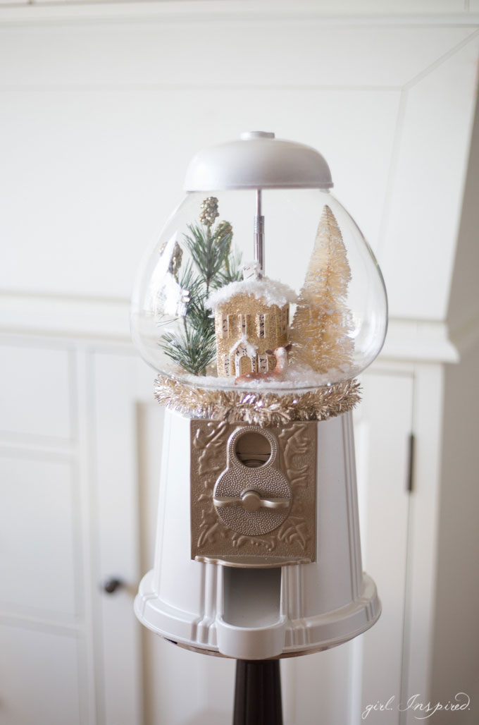 gumball machine snow globe