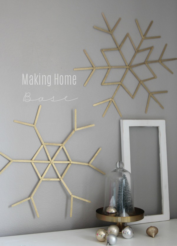 popsicle stick snowflakes