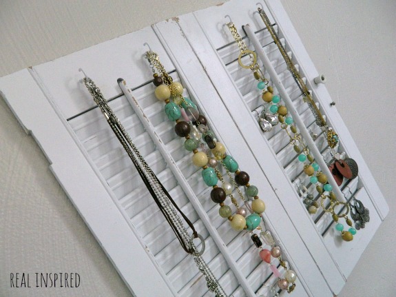 Jewelry Organizer From Shutters