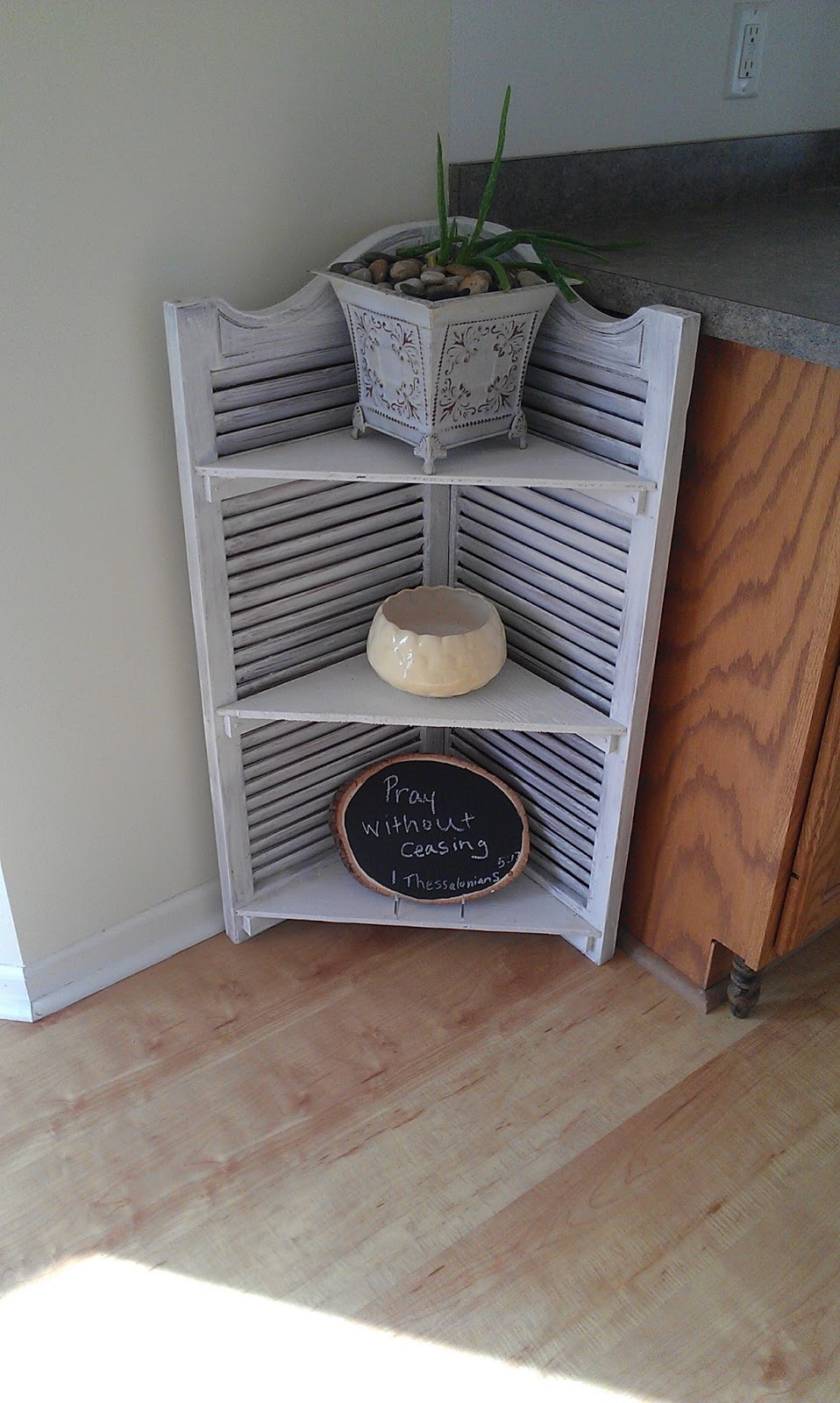 Old Shutter Corner Shelf