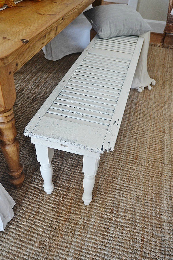 Rustic Shutter Bench