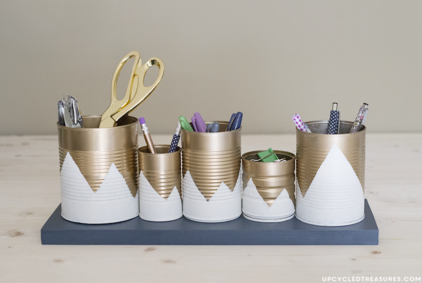 Tin Can Desk Organizer