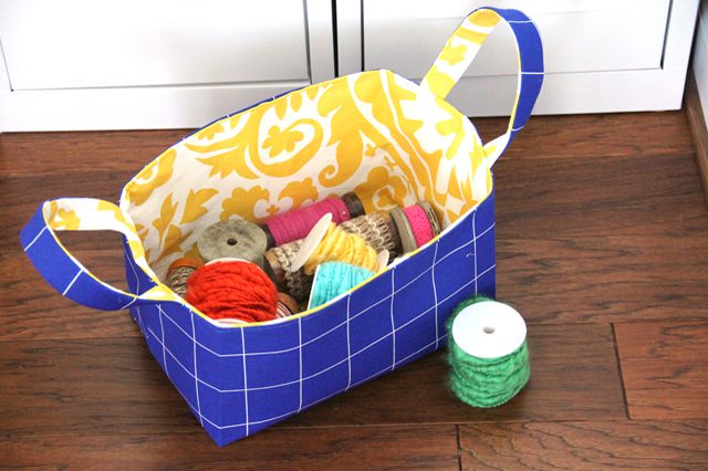 Reversible Fabric Storage Basket