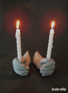 Graveyard-Inspired Candle Holders