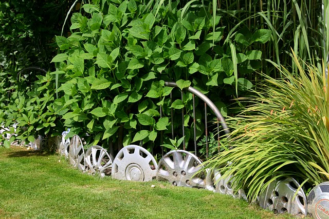 Hubcap Garden Edging