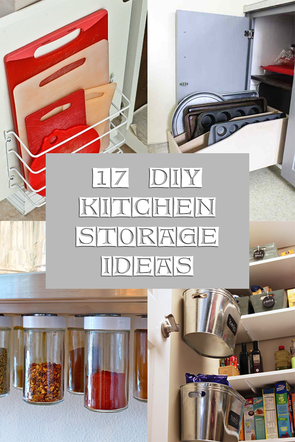 17 Creative DIY Kitchen Storage Ideas - Happy DIYing