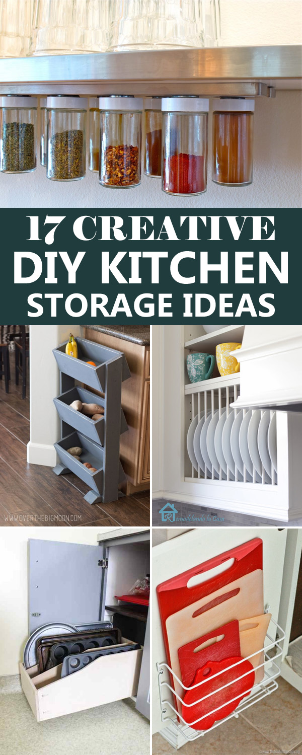 17 Creative DIY Kitchen Storage Ideas