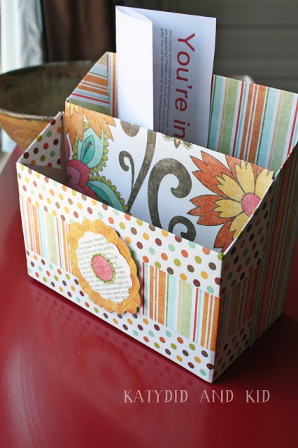 Cereal Box Stationary Organizer