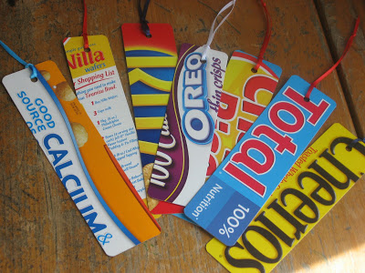 Cereal box Bookmarks