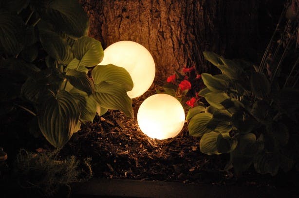 Glowing Outdoor Orbs