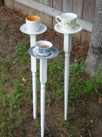 Tea Cup Bird Feeders