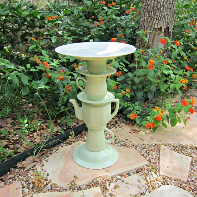 Tea Pot Bird Bath