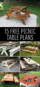 15 Free Picnic Table Plans In All Shapes and Sizes