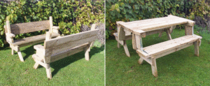 2 piece convertible picnic table