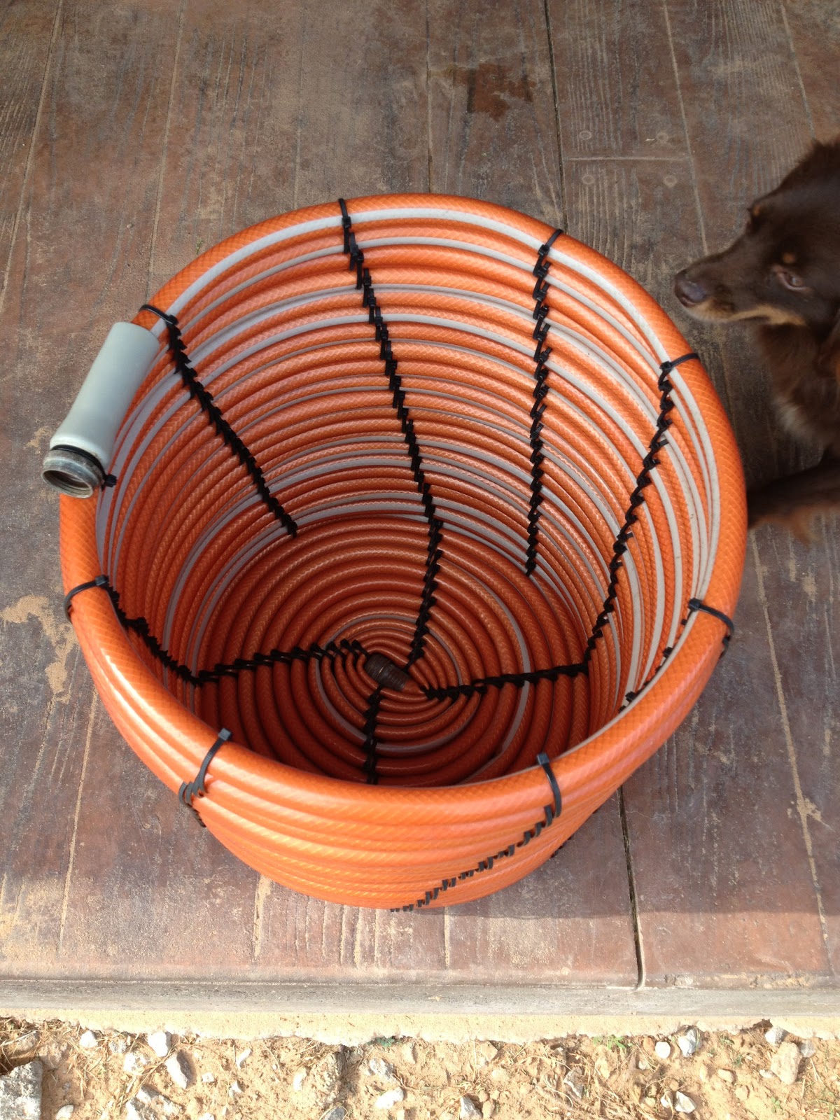 Basket from a Garden Hose