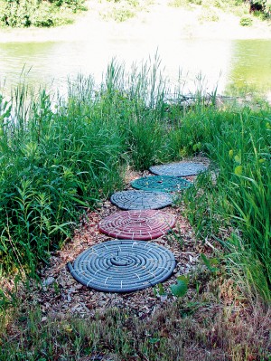 Garden Hose Stepping Stones