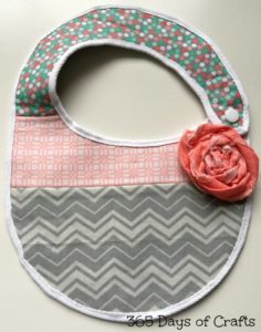 Fabric Flower Baby Bib